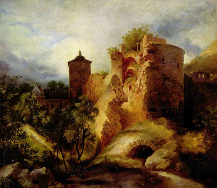 Карл Эдуард Фердинанд Блехен. Разрушенная башня Гейдельбергского замка