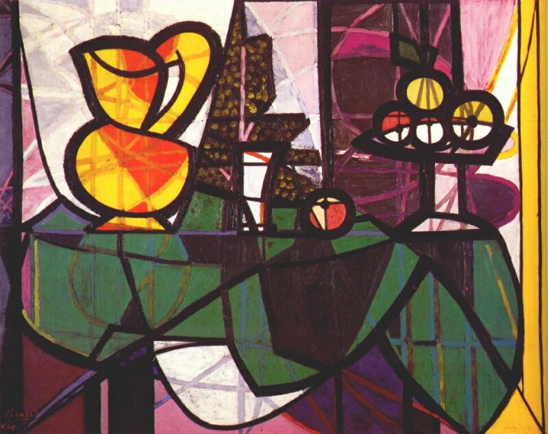 Пабло Пикассо. Кувшин и ваза с фруктами