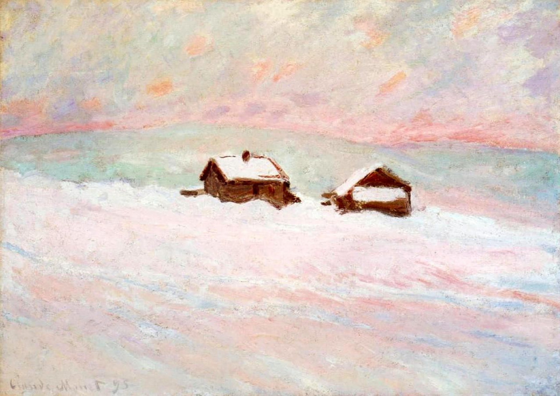 Клод Моне. Дома в снегу. Норвегия