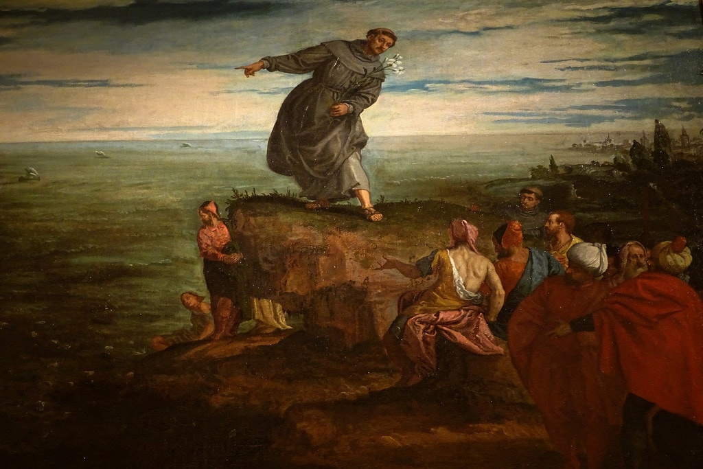Преподобный Антоний Падуанский проповедует о рыбах