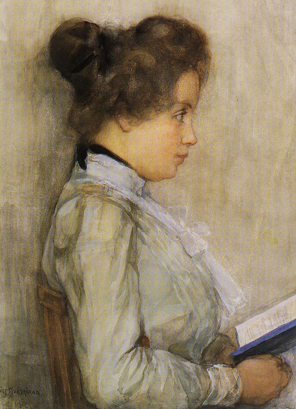 Пит Мондриан. Портрет женщины с книгой