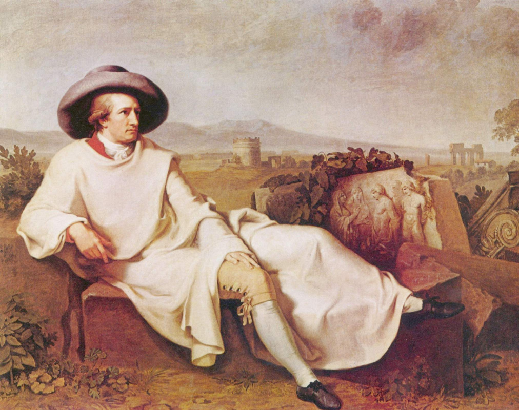 Иоганн Генрих Вильгельм Тишбейн. Портрет Гёте в окрестностях Рима