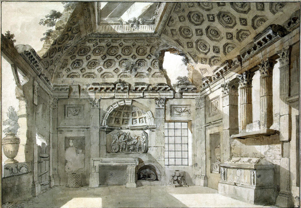 Шарль-Луи Клериссо. Эскиз росписи западной стены комнаты-руины