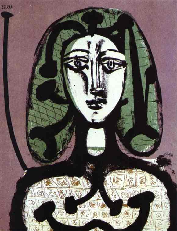 Пабло Пикассо. Женщина с зелеными волосами