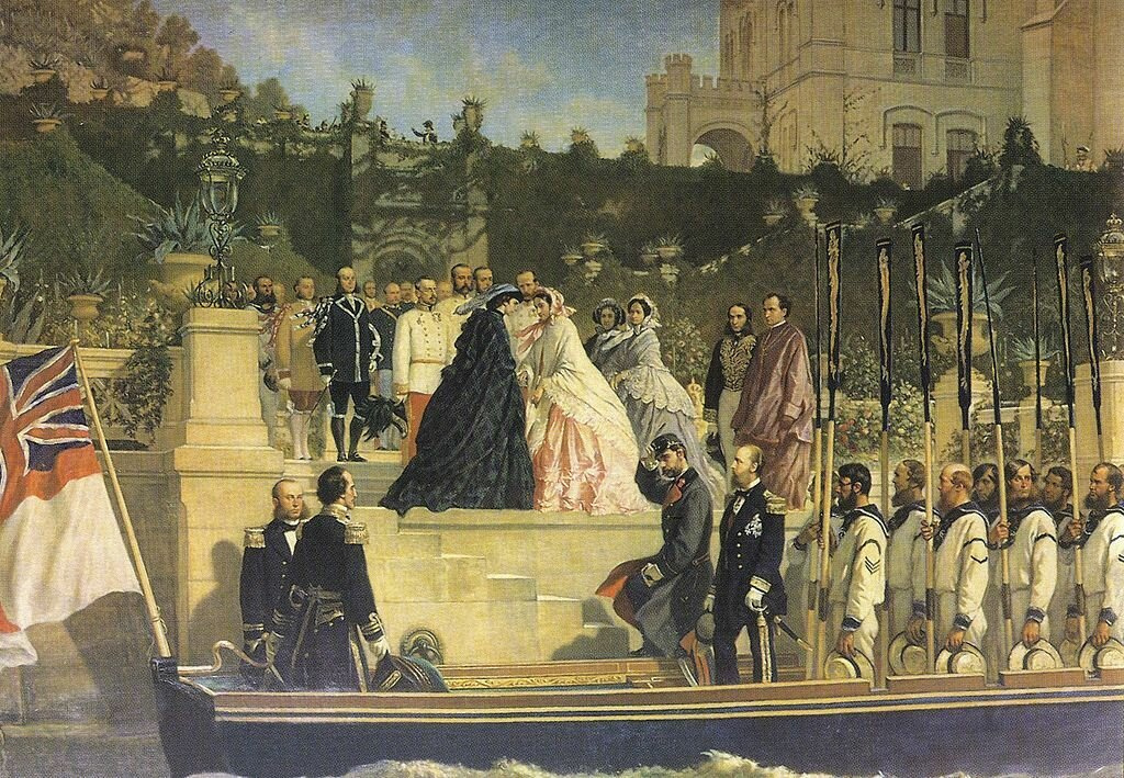 Чезаре Делл'Аква. Визит императрицы Елизаветы в Кастелло ди Мирамаре в 1861 году