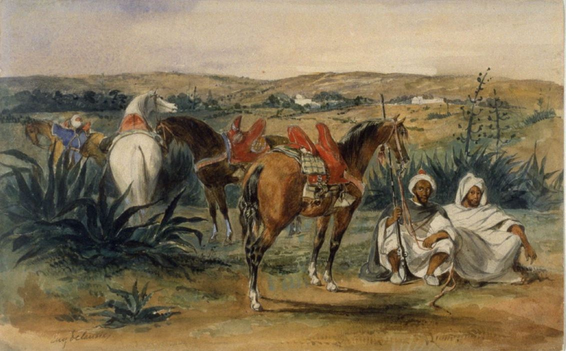 Эжен Делакруа. Арабы и лошади в Танжере