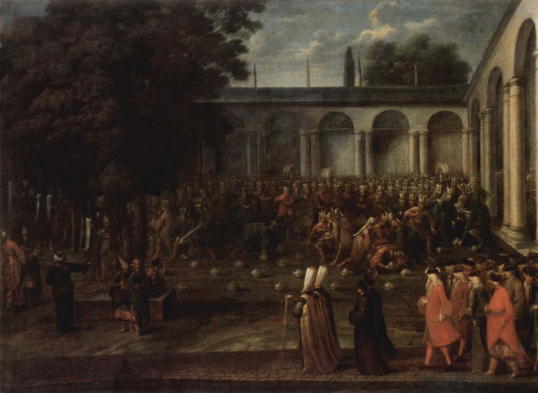 Жан-Батист ван Маур. Посол Корнелис Калкун отправляется на аудиенцию у султана Ахмеда III