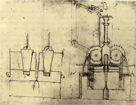 Леонардо да Винчи. Механизм для орошения и распределения воды