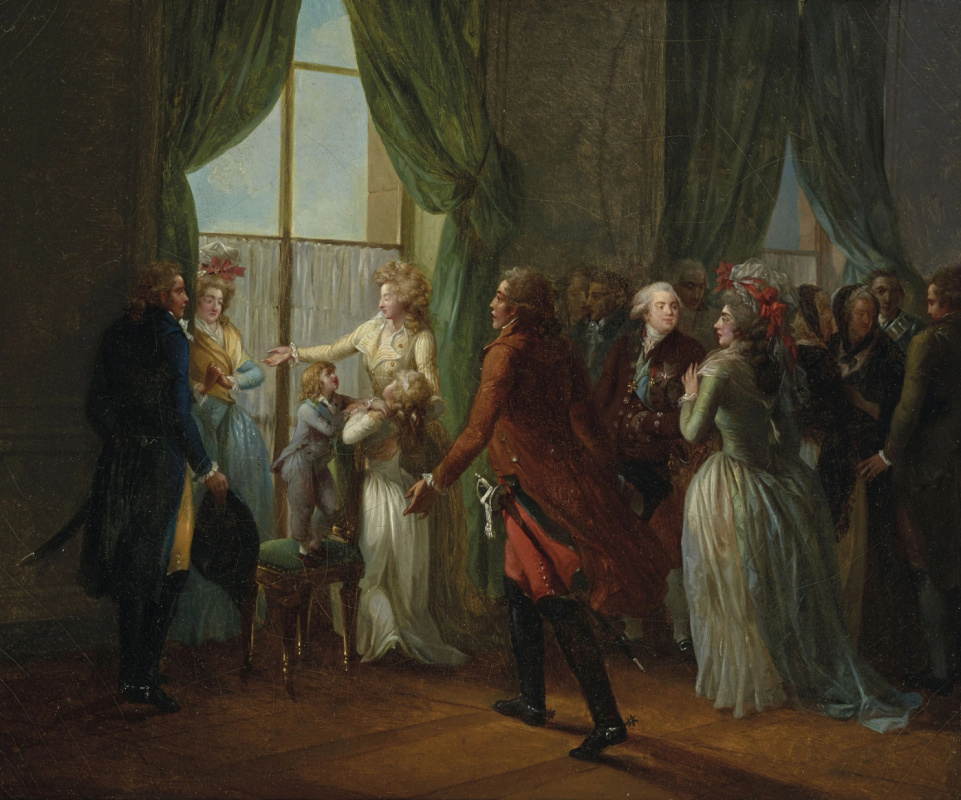 Жан-Фредерик Шалль. Генерал Ла Файет предостерегает короля Людовика XVI и королеву Марию Антуанетту