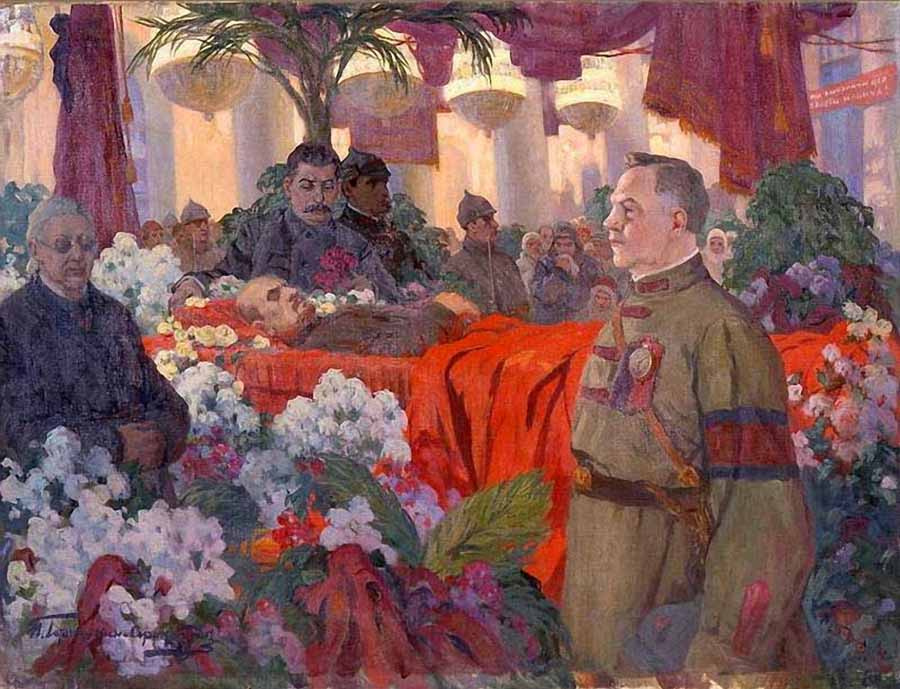Иван Горюшкин-Сорокопудов. Сталин у гроба Ленина. 1930-е