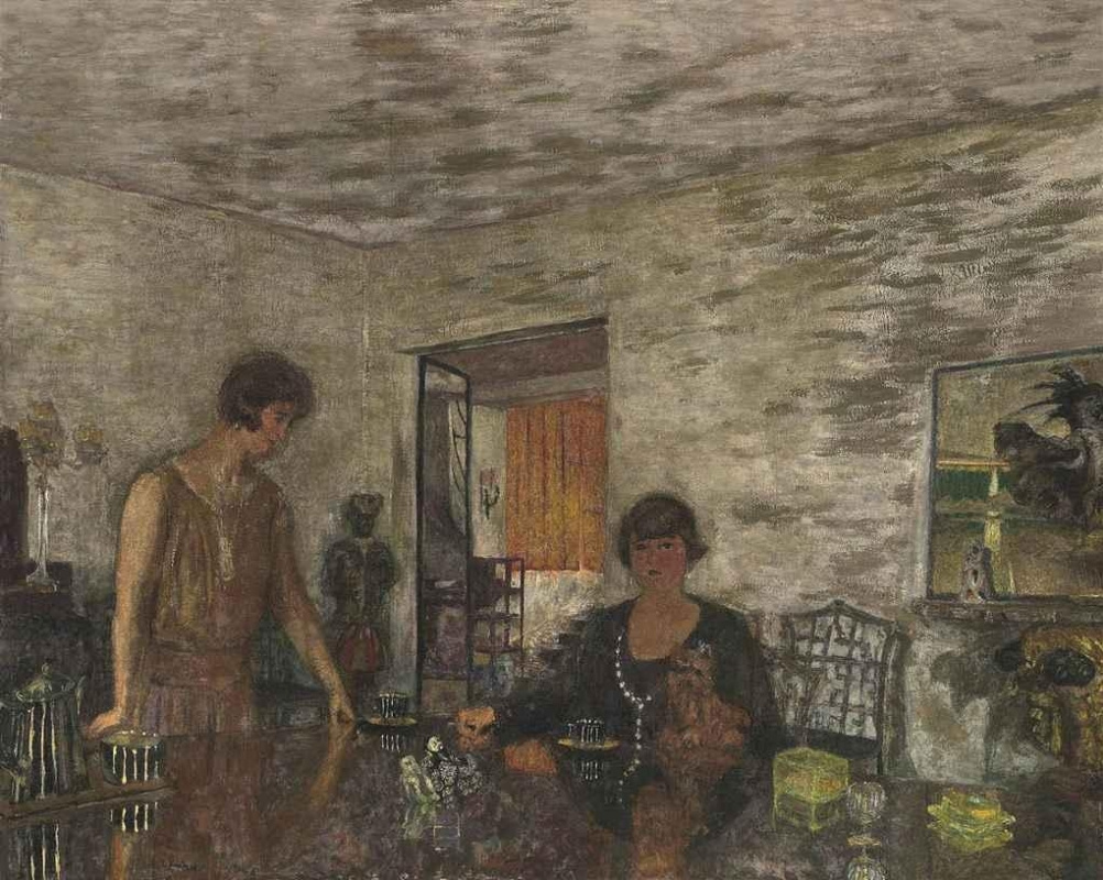 Jean Edouard Vuillard. Black Cup. Misia Sert and her niece Mimi Godebska
