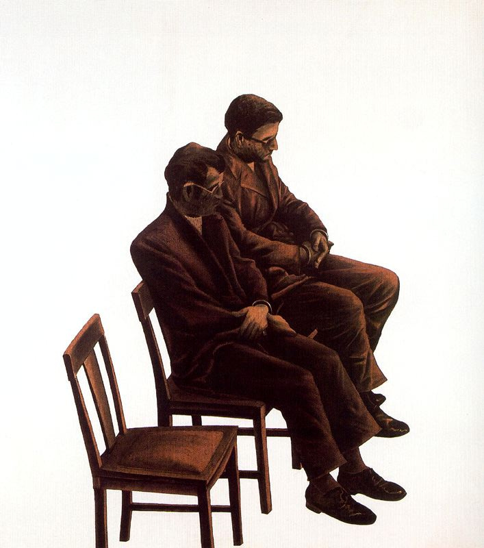 Хуан Геновес (Хеновес). Мужчины, сидящие на стульях