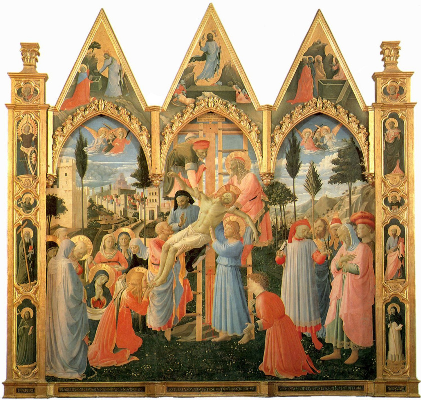Фра Беато Анджелико. Снятие с креста. Алтарь церкви Святой Троицы, Сан Марко, Флоренция