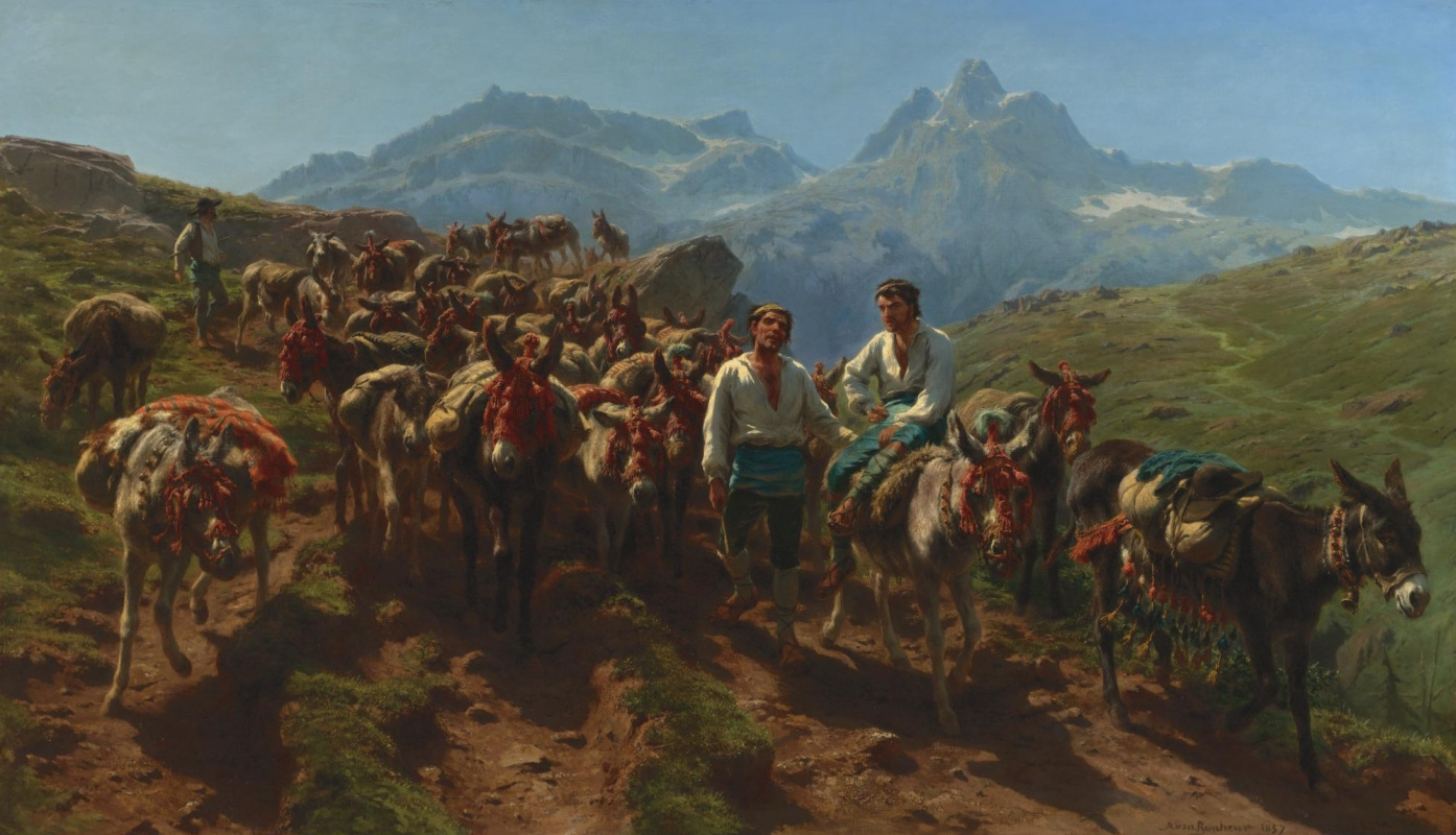 Роза Бонёр. Испанские пастухи пересекающие Пиренеи