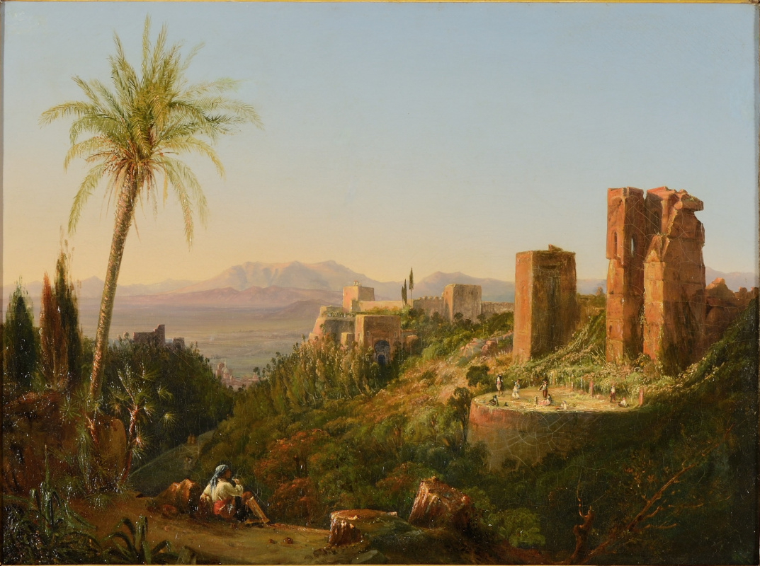 Жозеф-Филибер Жиро де Прандже. Башни, окружающие дворец Альгамбра, Гранада