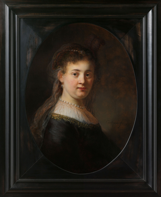 Рембрандт Харменс ван Рейн. Портрет молодой женщины в причудливом костюме