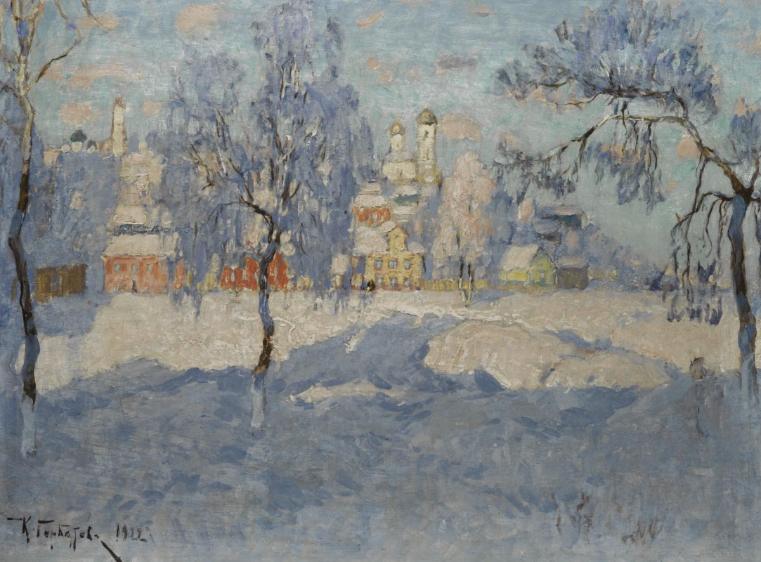 Константин Иванович Горбатов. Вид Пскова под снегом. 1922