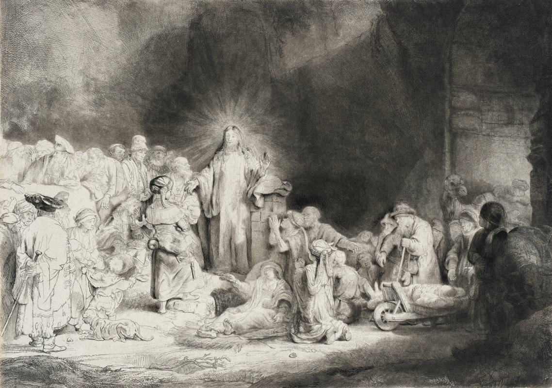 Рембрандт Харменс ван Рейн. Христос, исцеляющий больных