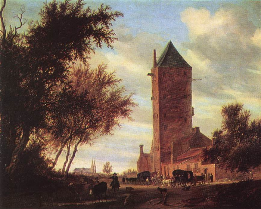 Саломон Якобс ван Рейсдал. Башня на дороге