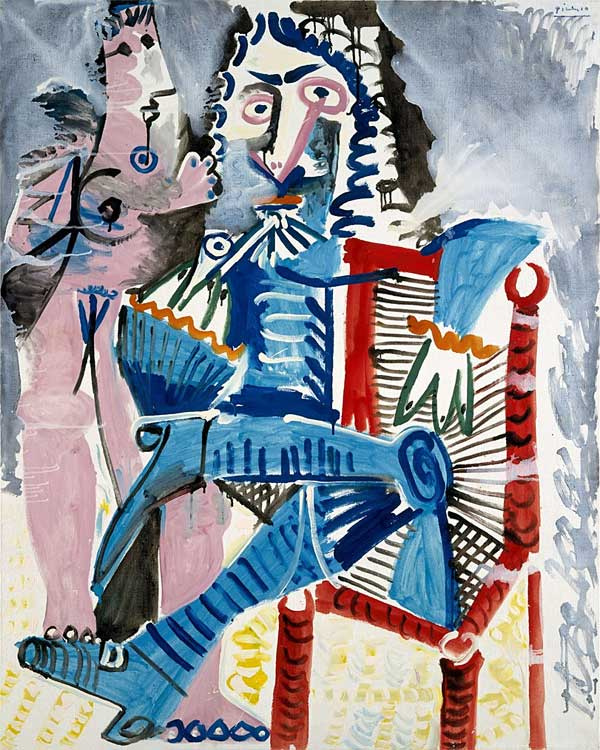 Пабло Пикассо. Стоящая обнаженная и сидящий мушкетер