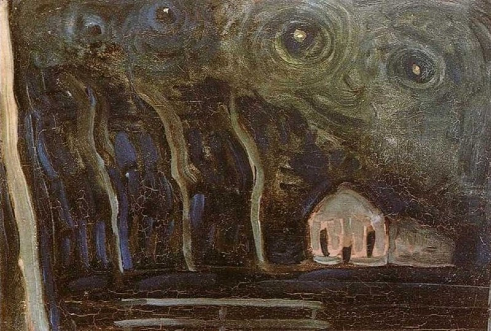 Пит Мондриан - Ночной пейзаж, 1908, 50×35 см: Описание произведения | Артхив