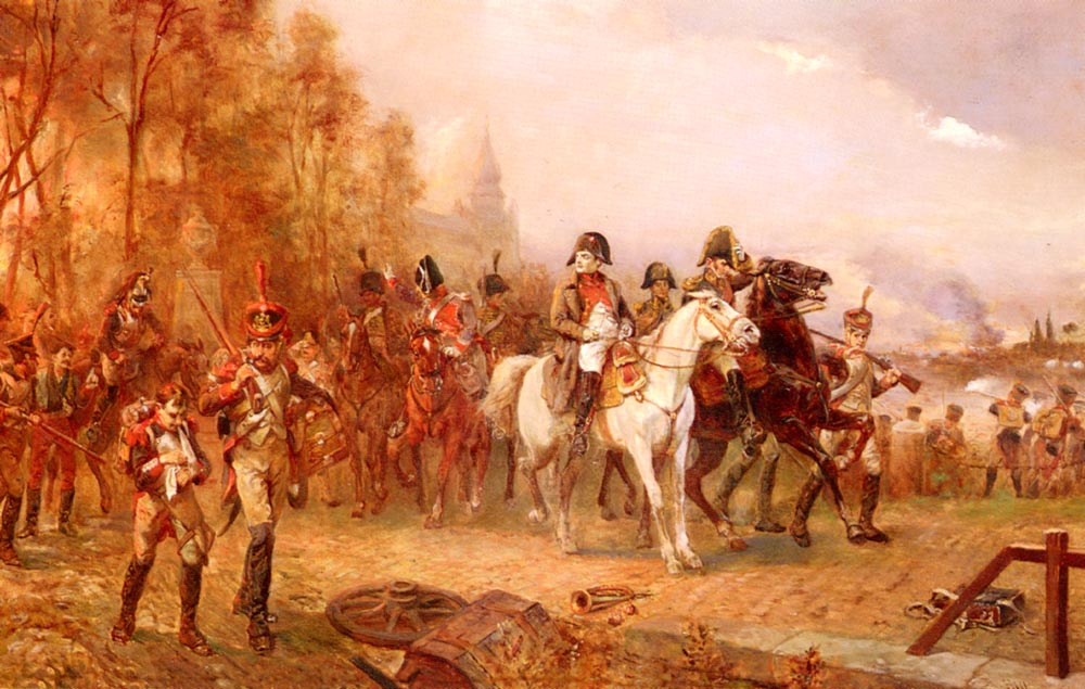 Роберт Александр Хиллингфорд. Наполеон со своими войсками в битве при Бородино