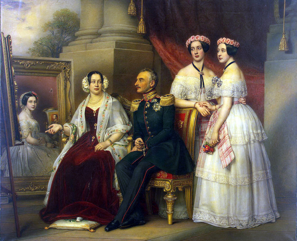Йозеф Карл Штилер. Групповой портрет семьи герцога Йозефа Саксен-Алтенбургского