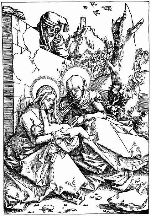 Ханс Бальдунг. Святая Анна, Мария с младенцем Христом и святой Иосиф в пейзаже