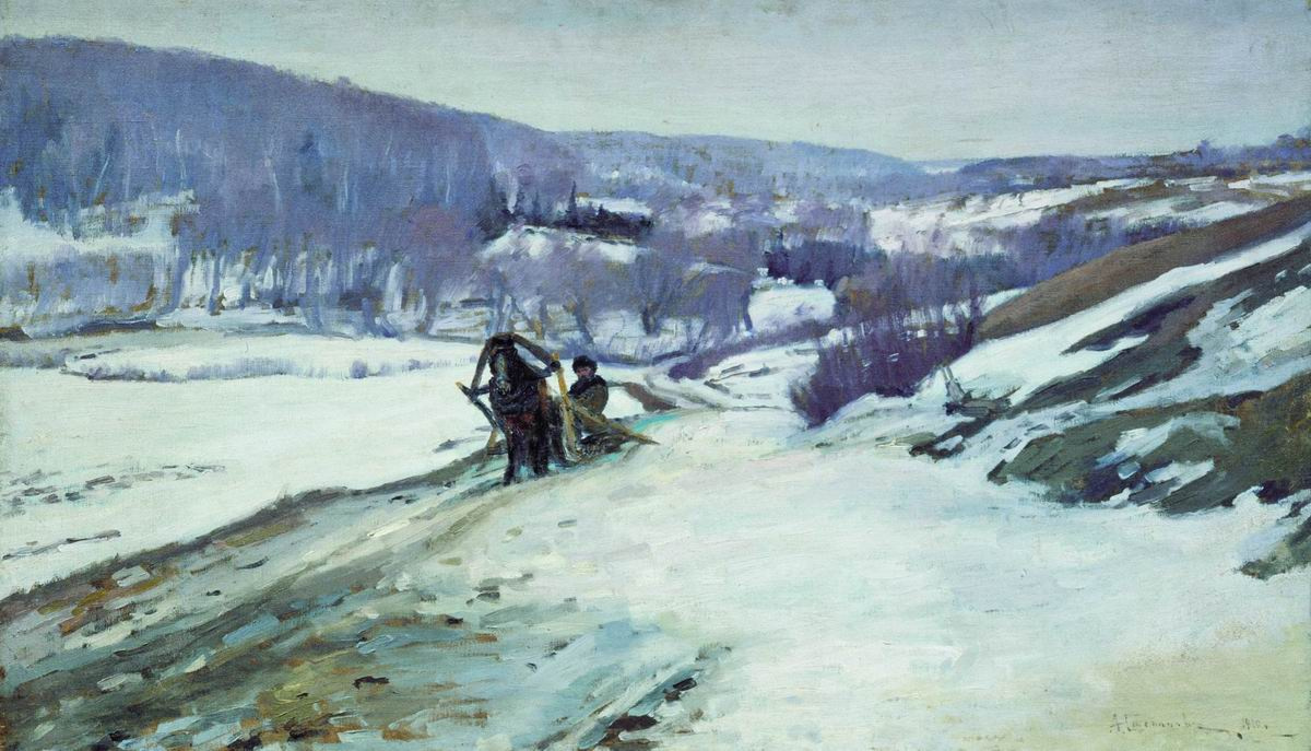 Алексей Степанович Степанов (1780-1887). Зимний пейзаж. 1910