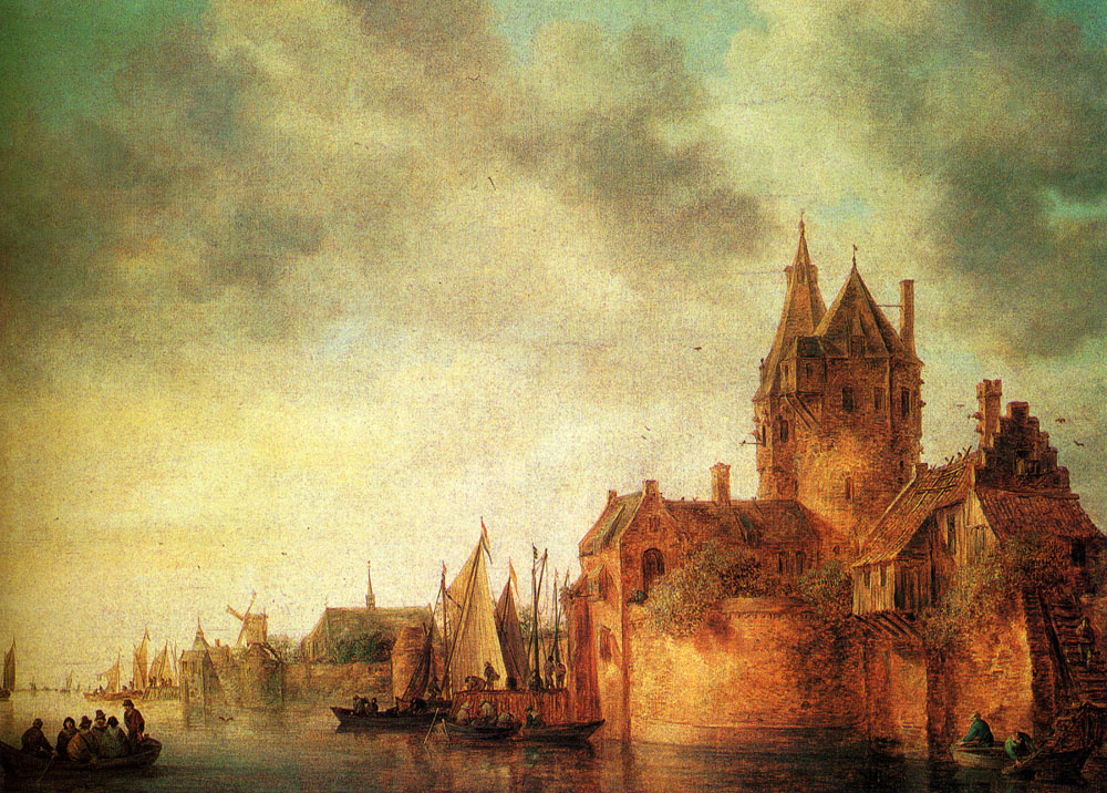 Ян ван Гойен. Замок на набережной судоходной реки