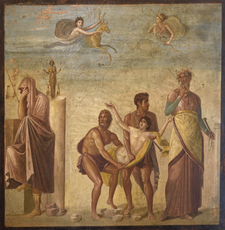 Жертвоприношение Ифигении. Фреска из Помпей (Дом Трагического поэта)