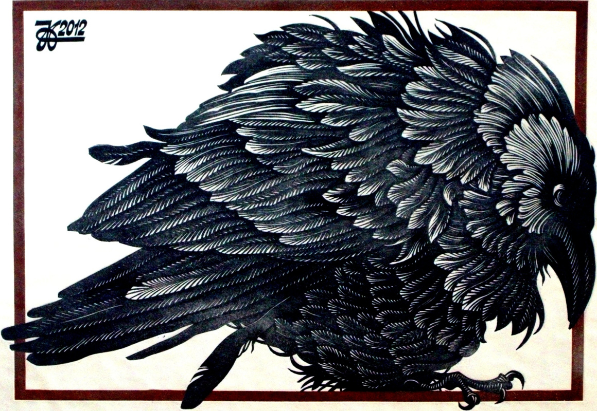 «Птица больная», линогравюра, 44,5Х62,5, 2012год