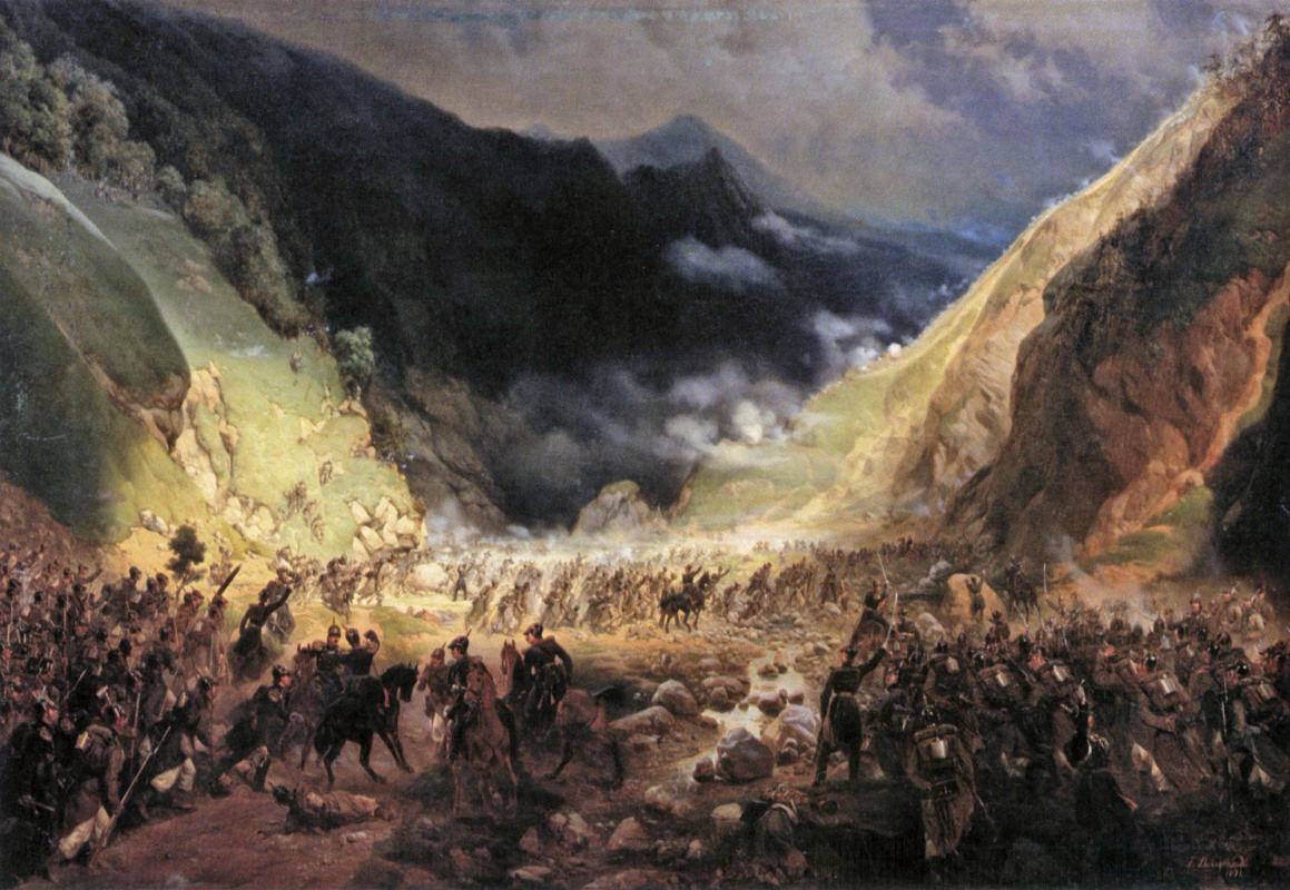 Богдан Павлович Виллевальде. Бой в Ротентурмском ущелье. 1871