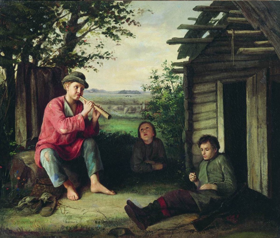 Василий Максимович Максимов. Заслушались. 1864