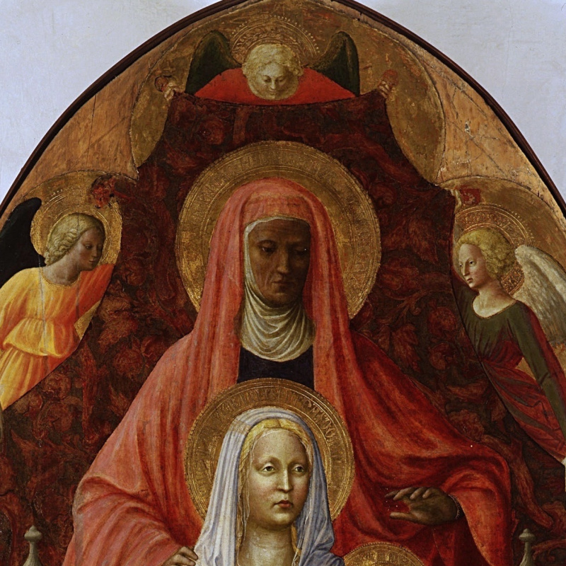 Томмазо Мазолино. Мадонна с Младенцем и Святой Анной