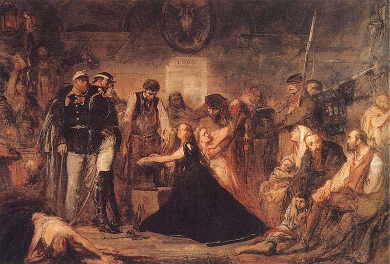 Ян Матейко. Закованная Польша (Пленница неудавшегося восстания 1863 года)