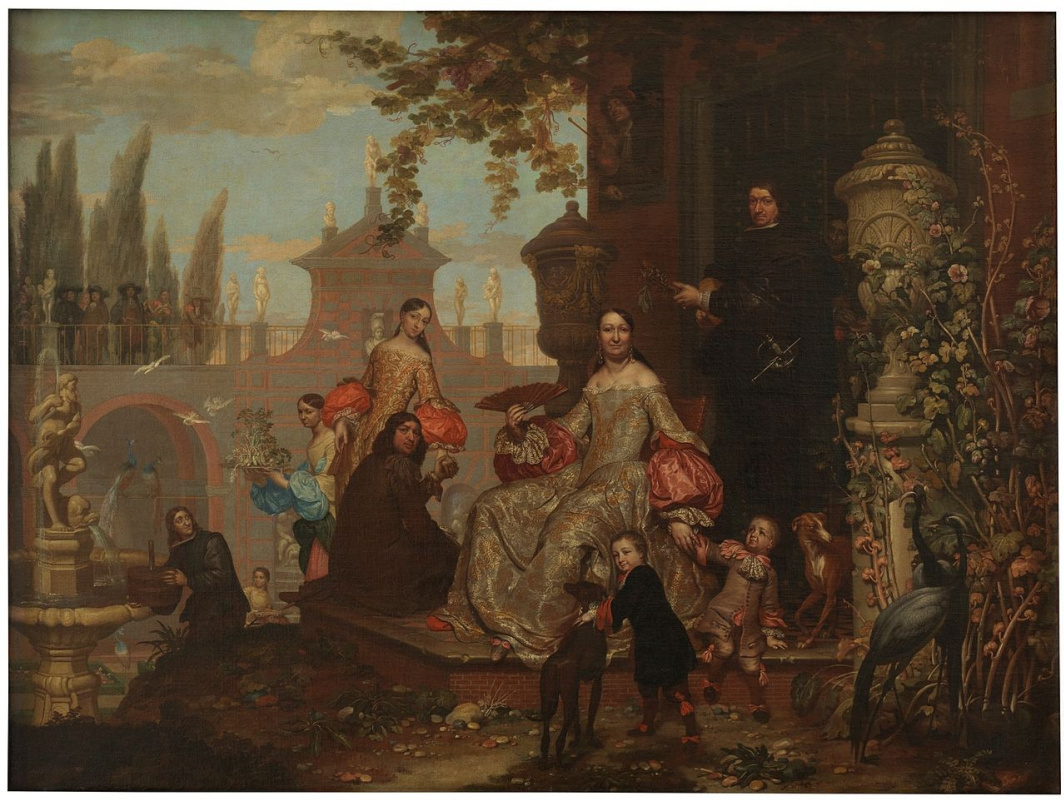 Ян ван Кессель Младший. Семейный портрет в саду