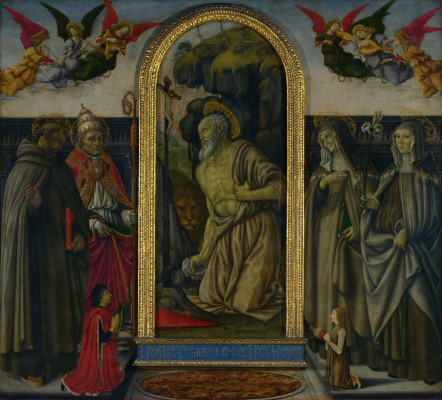 Франческо Боттичини. Святой Иероним в покаянии со святыми и покровителями