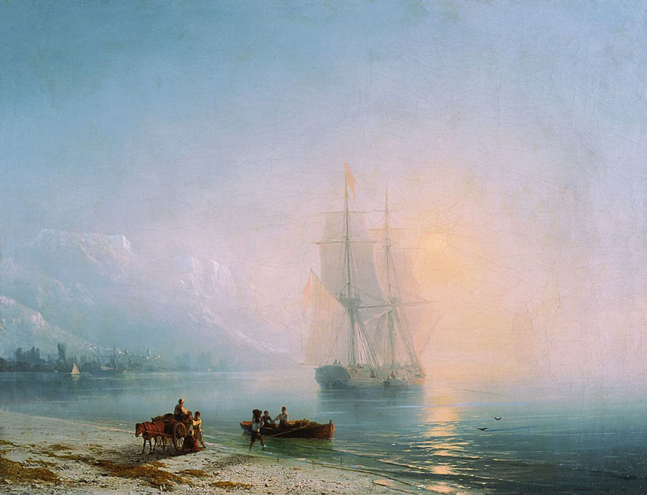 Иван Константинович Айвазовский - Спокойное море, 1863, 58×45 см: Описание  произведения | Артхив