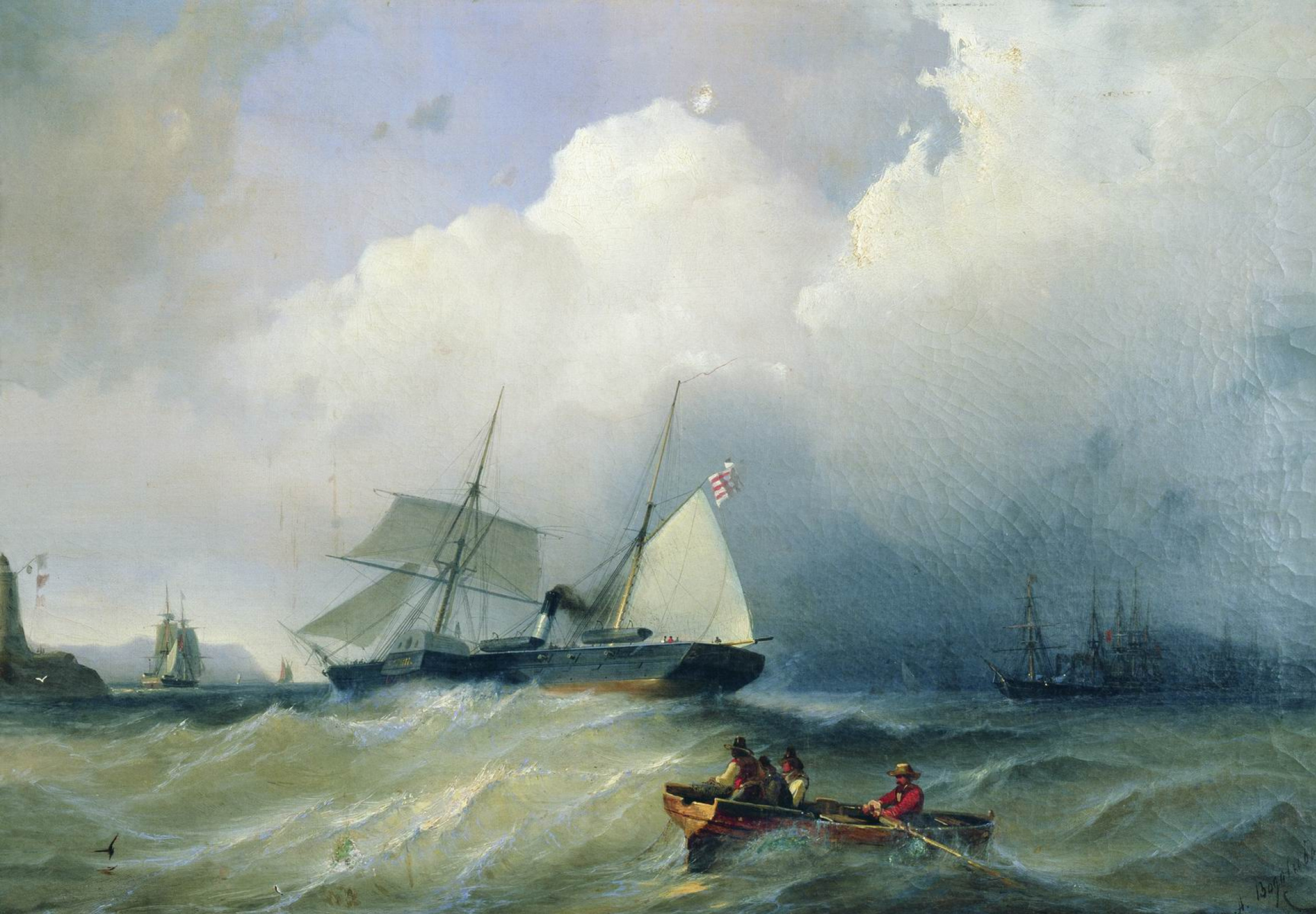 Алексей Петрович Боголюбов - Балтийское море, 1880, 65×42 см: Описание  произведения | Артхив