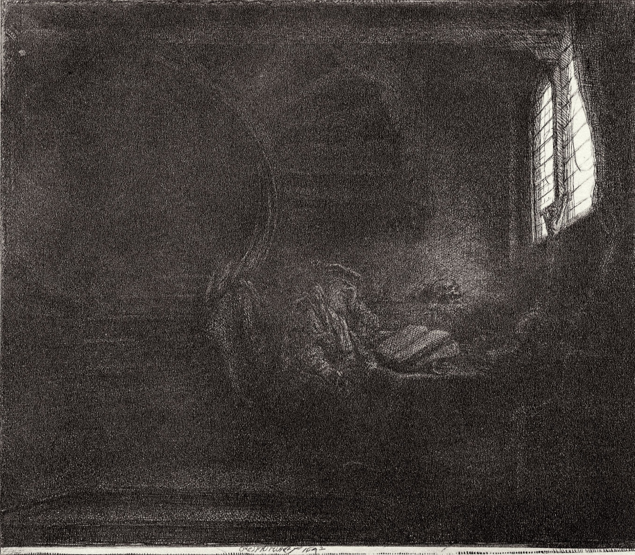 Рембрандт Харменс ван Рейн. Святой Иероним в комнате