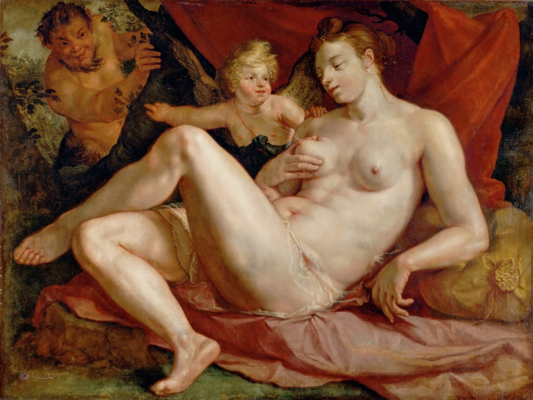 Хендрик Гольциус. Венера и Амур или Юпитер и Антиопа. 1616