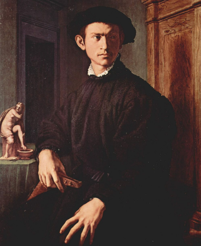 Аньоло Бронзино. Портрет молодого человека с лютней