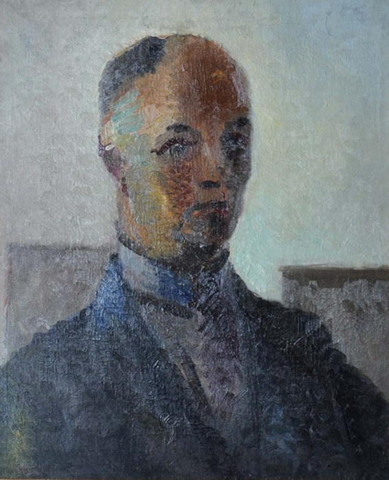 Константин Клавдианович Зефиров (1879-1960). Автопортрет на белом фоне