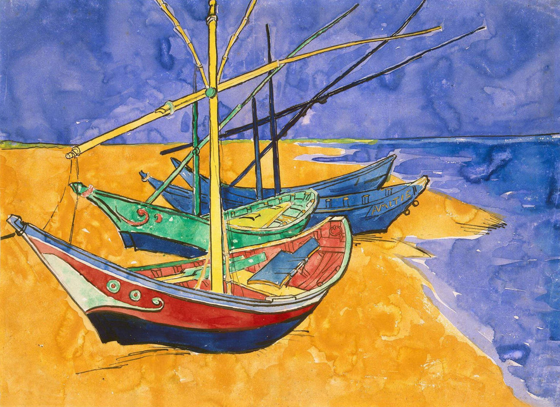 Винсент Ван Гог. Лодки в Сент-Мари