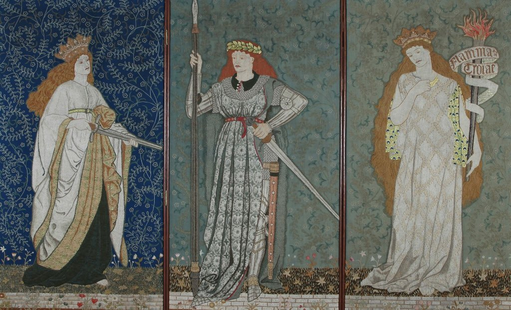 Правая панель ширмы-триптиха по мотивам Чосера "Легенда о прекрасных женщинах"