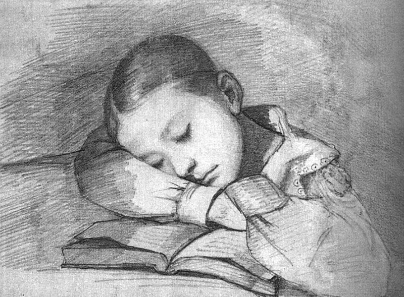 Гюстав Курбе. Портрет спящего ребенка Джульетты