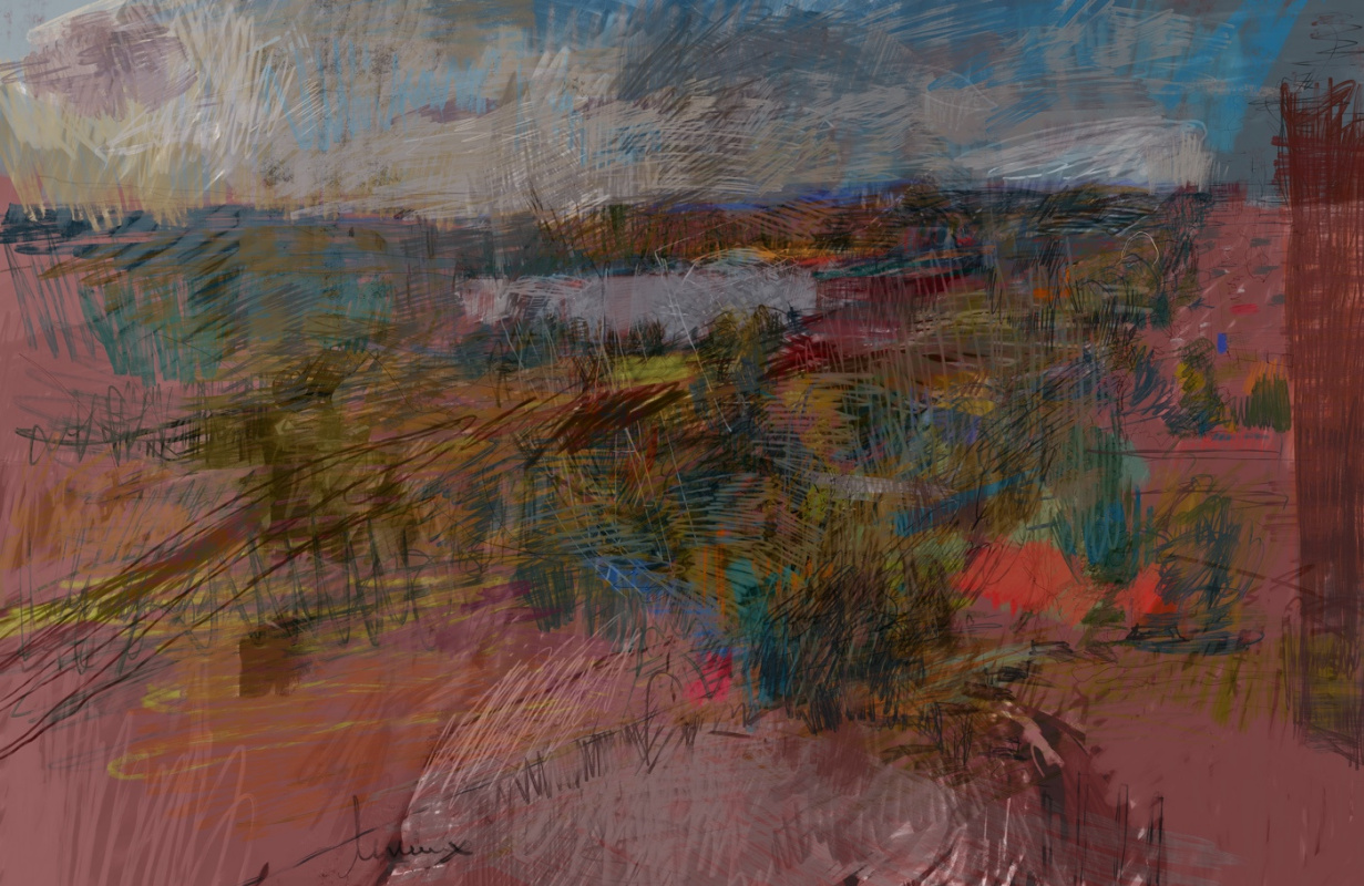 Андрей Малых. Red summer landscape