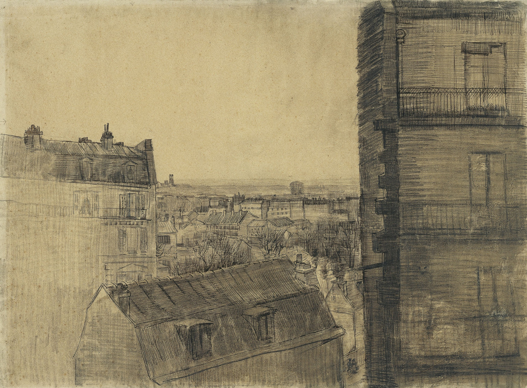Винсент Ван Гог. Вид из комнаты на улице Лепик