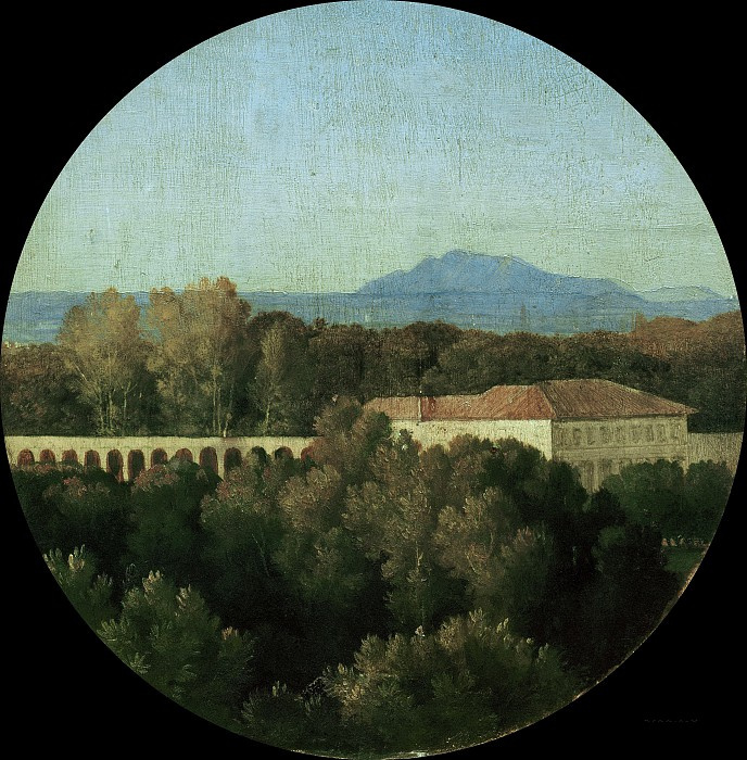 Жан Огюст Доминик Энгр. Римский пейзаж с акведуком на вилле Боргезе